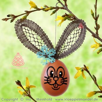 Preview: 466 Klöppelbrief "Hasenlöffel"  - macht aus Eiern Hasen